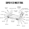 Lezyne Super V22 Bike Multi Tool diagram