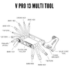 Lezyne V Pro 13 Bike Multi Tool diagram