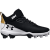 Under Armour Youth Harper 7 Mid RM Baseball Cleats in Black/White