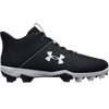 Under Armour Men's Leadoff Mid RM Baseball Cleats in Black/White