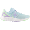 New Balance Youth Fresh Foam Arishi v4 Bungee Lace with Top Strap in Blue/Green/Lilac Glo