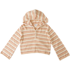 Roxy Women's Side Swipe Poncho Hoodie in Tapioca Retro Stripe