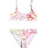 Roxy Youth Tropical Time Bralette Set in Bright White Bayside Blooms