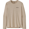 Patagonia Men's Long Sleeve Capilene Cool Daily Graphic Shirt in Boardshort Logo/Pumice