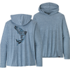Patagonia Men's Capilene Cool Daily Graphic Relaxed Fit Hoody in Steelhead/Steam Blue