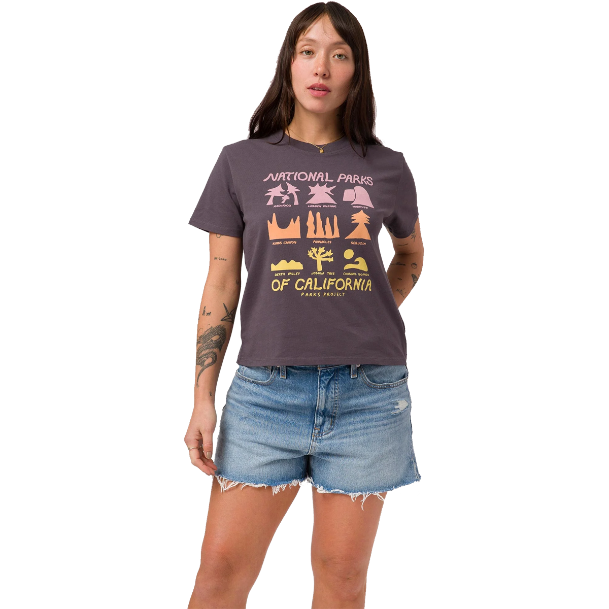 Parks Project California Icons Boxy T-Shirt - Women's Black, XS