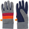 Cotopaxi Women's Teca Fleece Full Finger Gloves in Heather Grey/Raspberry