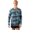 Rabbit EZ Tee Perf Long Sleeve Trail in Orion Blue