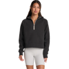 Vuori Women's Restore 1/2 Zip Hoodie in WBL-Washed Black