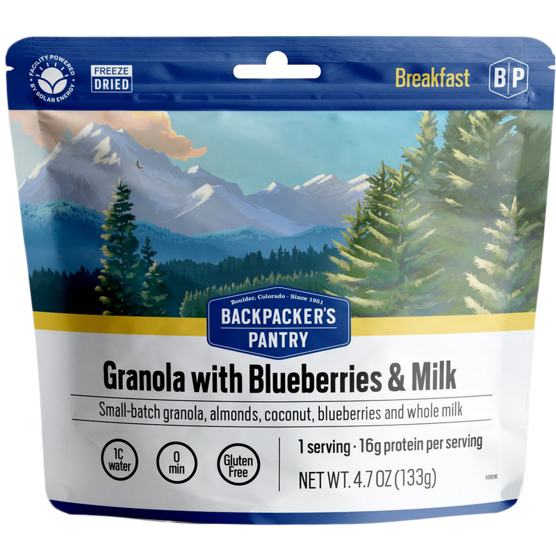 Granola with Blueberries, Almonds & Milk (1 Serving), Featured Image