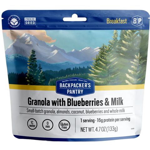 Granola with Blueberries, Almonds & Milk (1 Serving)