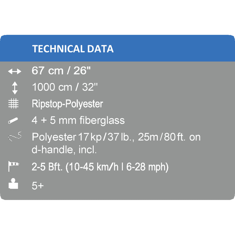 Emerald Cobra Kite 33', HQ Kites & Designs Emerald Cobra Kite 33'