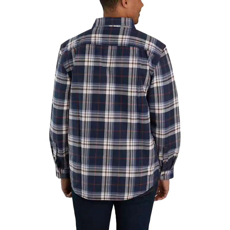 Men's Loose Fit Heavyweight Flannel Long-Sleeve Plaid Shirt alternate view