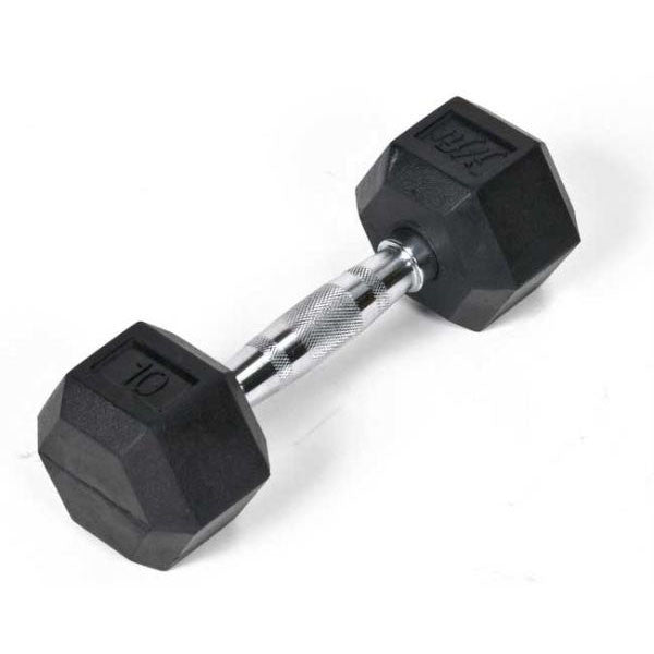 Rubber Hex Dumbbell 10 lbs alternate view