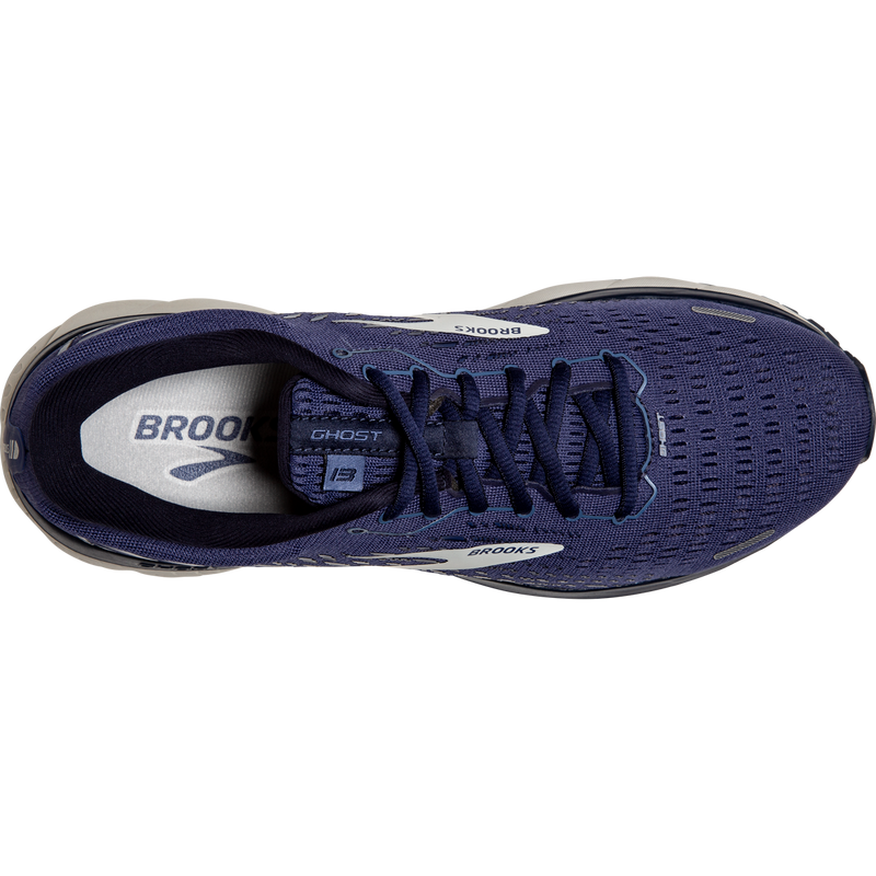 Men's Ghost 13, Brooks Men's Ghost 13 161-White/Grey/Cobalt