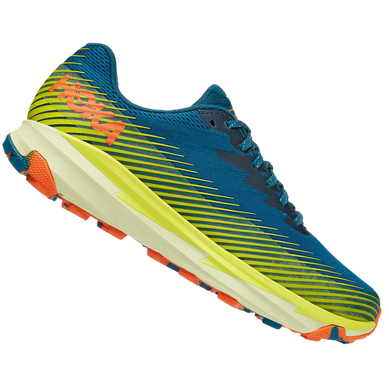 Men's Torrent 2, Hoka Men's Torrent 2 BCEP-Blue Coral/Primrose Alt View Angle