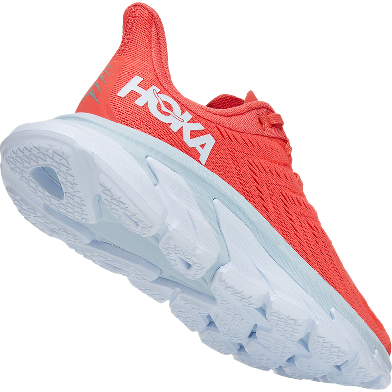 Women's Clifton Edge, Hoka One One Women's Clifton Edge HCWH-Hot Coral/White