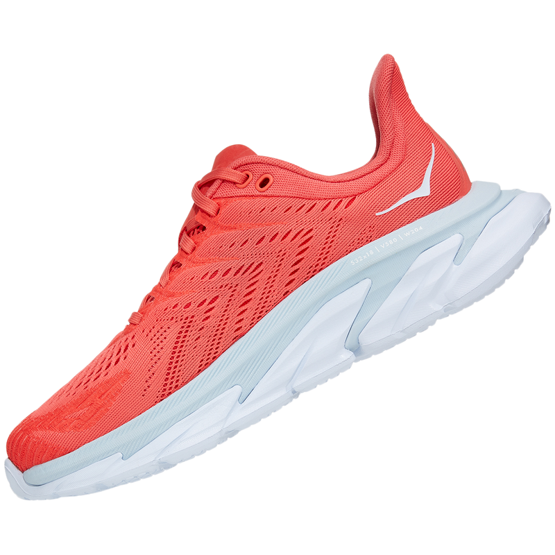 Women's Clifton Edge, Hoka One One Women's Clifton Edge HCWH-Hot Coral/White