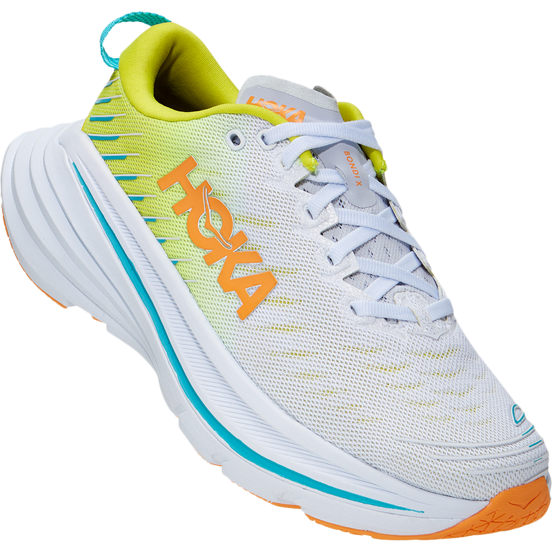 Women's Bondi X, Hoka One One Women's Bondi X White/Evening Primrose