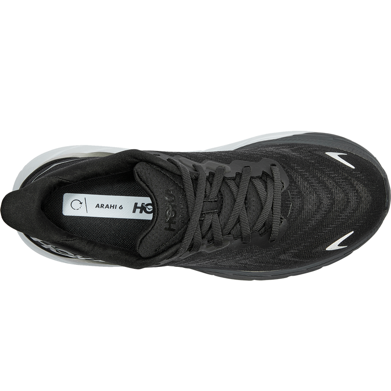 Women's Arahi 6 - Wide, Hoka One One Women's Arahi 6 - Wide BWHT-Black/White
