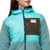 Cotopaxi Women's Trico Hybrid Jacket BSKBL-Blue Sky/Bluegrass chest pocket