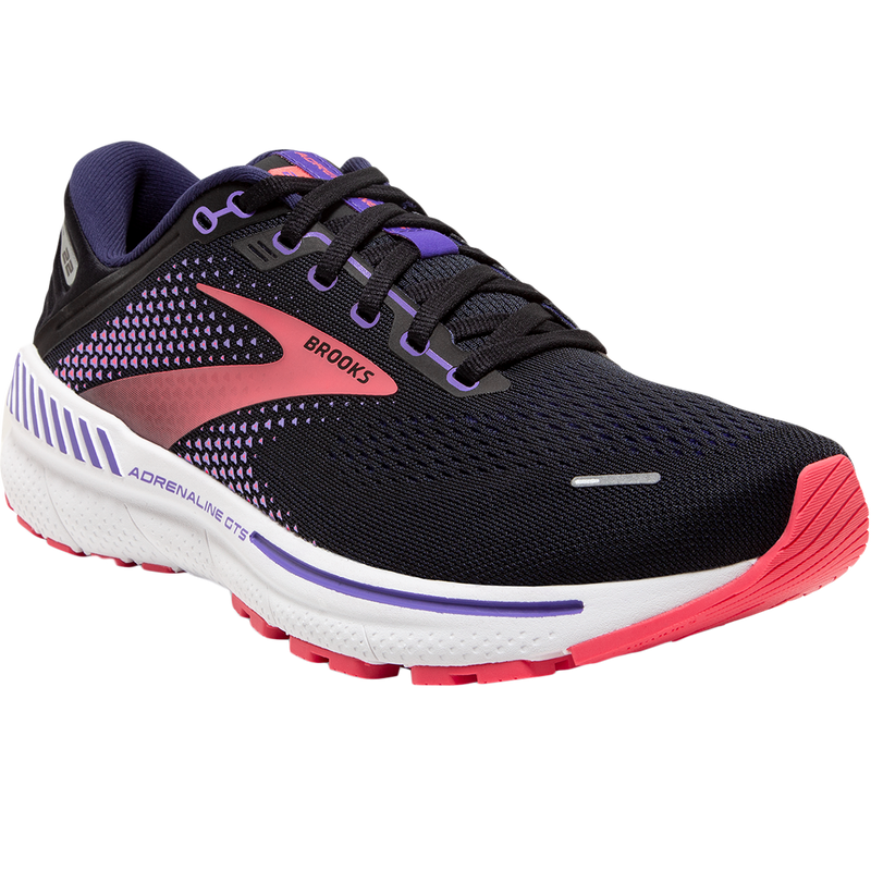 Women's Adrenaline GTS 22, Brooks Women's Adrenaline GTS 22 080-Black/Purple/Coral