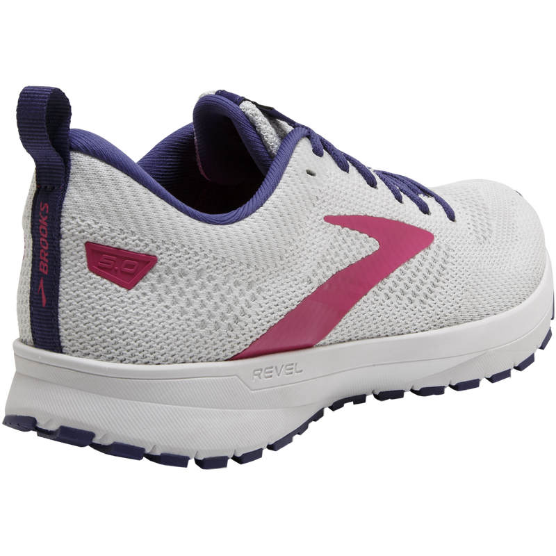 Women's Revel 5, Brooks Women's Revel 5 193-White/Navy/Pink
