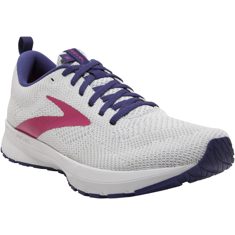 Women's Revel 5, Brooks Women's Revel 5 193-White/Navy/Pink