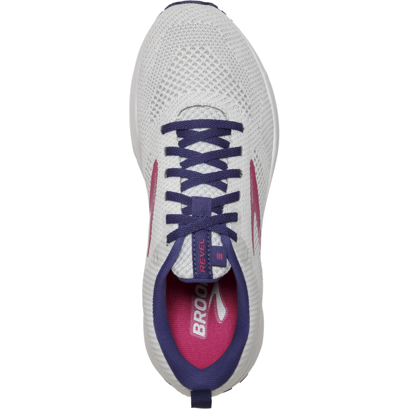 Women's Revel 5, Brooks Women's Revel 5 193-White/Navy/Pink