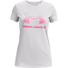 Under Armour Girls' Tech Ombre Big Logo Short Sleeve 014-Halo Gray