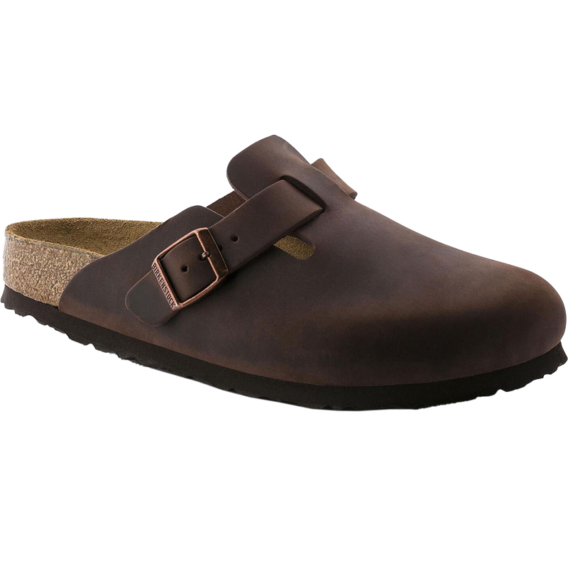 Women's Boston Soft Footbed - Narrow, Birkenstock Women's Boston Soft Footbed Habana angle