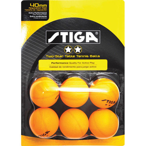 Two-Star Table Tennis Balls (6 Pack)