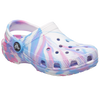 Crocs Youth Toddler Classic Marbled Clog White/Pink front right