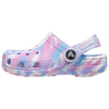 Crocs Youth Toddler Classic Marbled Clog White/Pink outside profile