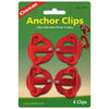 Coghlan's Anchor Clips (4 Pack) Red