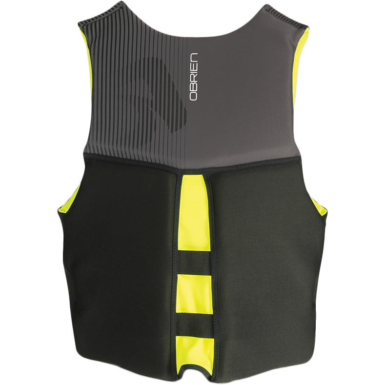 Men's Flex V-Back Vest, O'Brien Watersports Men's Flex V-Back Vest Yellow/Ash