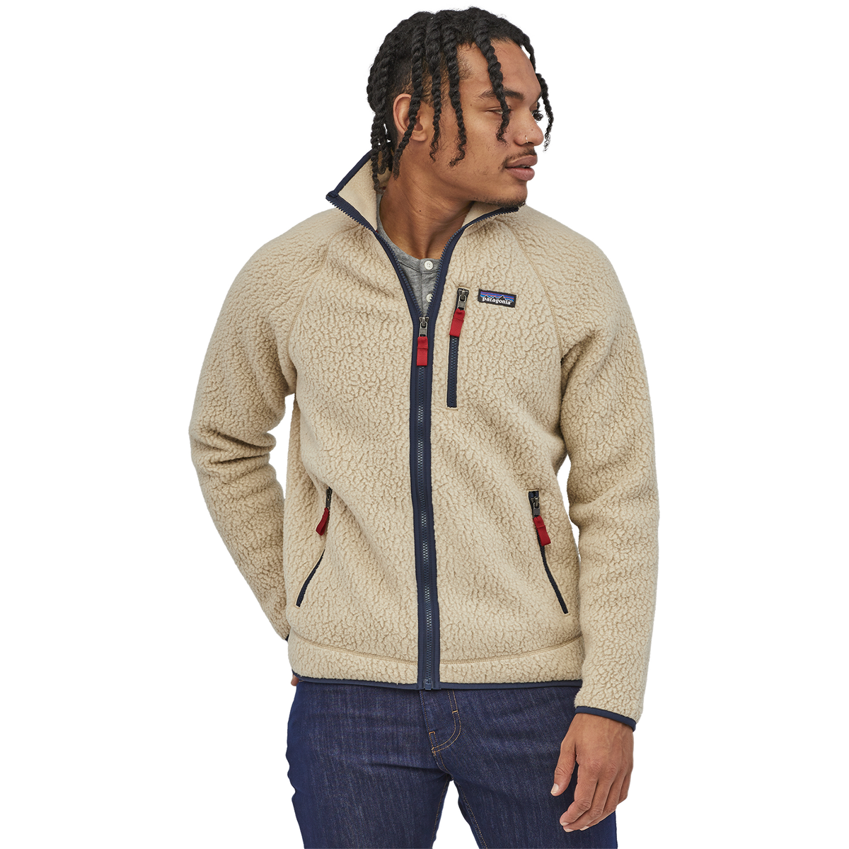 Patagonia men's retro pile pullover el cap khaki Clearance