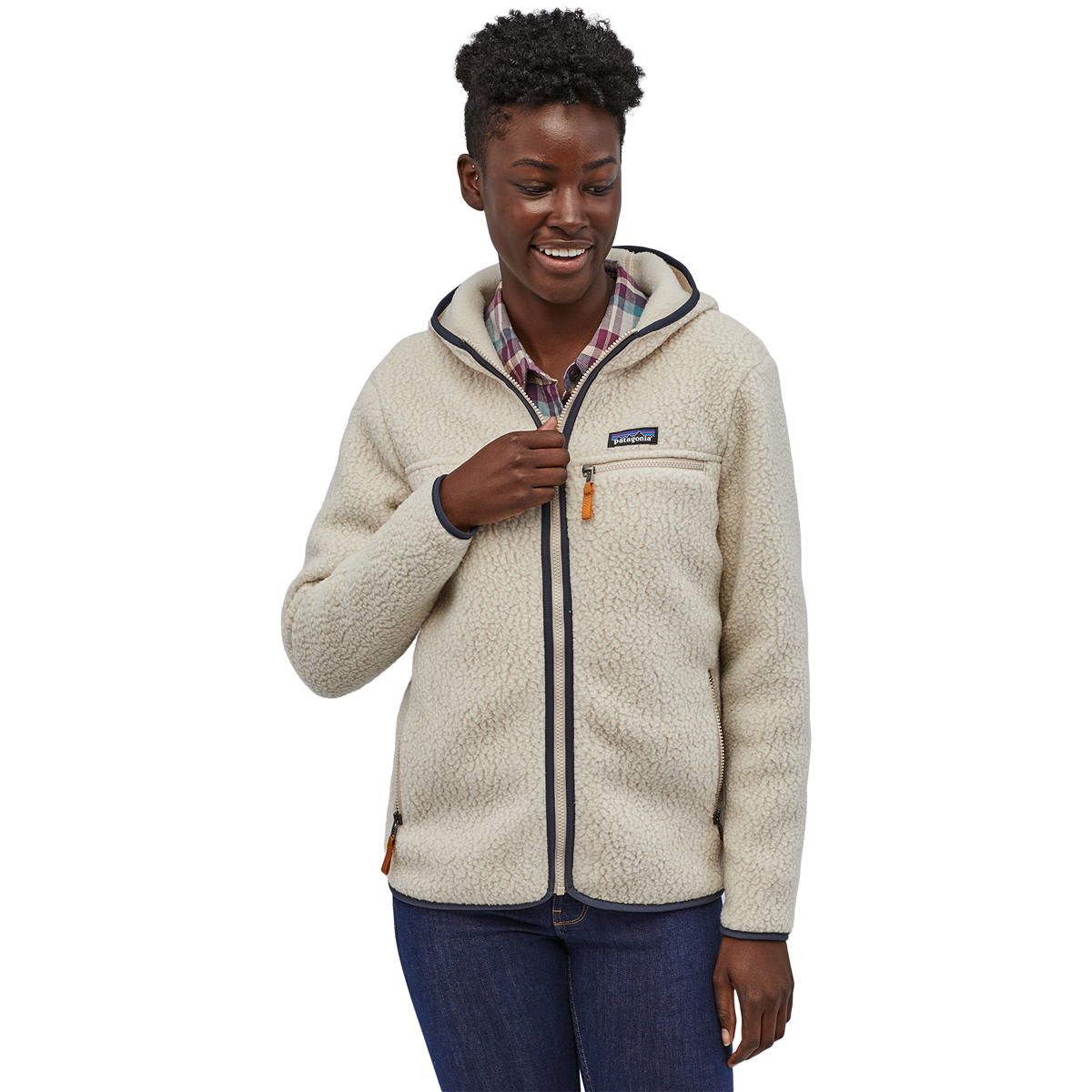 Pile hoody top