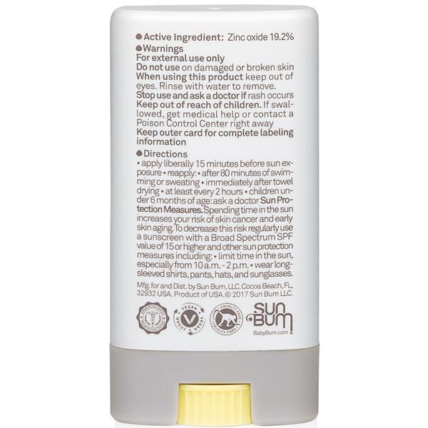 Baby Bum Mineral Sunscreen Face Stick SPF 50 - 0.45 oz, Sun Bum Baby Bum Mineral Sunscreen Face Stick SPF 50 - 0.45 oz