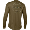 Fox Ranger Font Long Sleeve Jersey olive green back