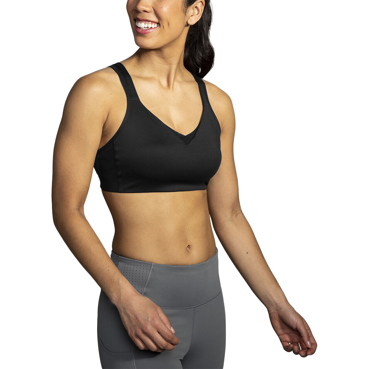 Buy Brooks Women's Zip 2.0 Sports Bra for Running, Workouts & Sports,  Black, 32A/B at