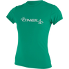 O'Neill Wetsuits Women's Basic Skins 50+ Short Sleeve Sun Shirt 253-Seaglass
