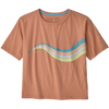 Patagonia Women's Psychedelic Slider Organic Easy-Cut TOPE-Toasted Peach