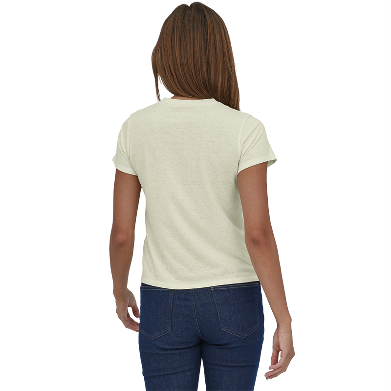 Women's Wisdom Afoot Responsibili-Tee, Patagonia Women's Wisdom Afoot Responsibili-Tee STBI-Stand Together/White back