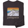 Patagonia Men's Long-Sleeved Line Logo Ridge Responsibili-Tee BABN-Basalt Brown