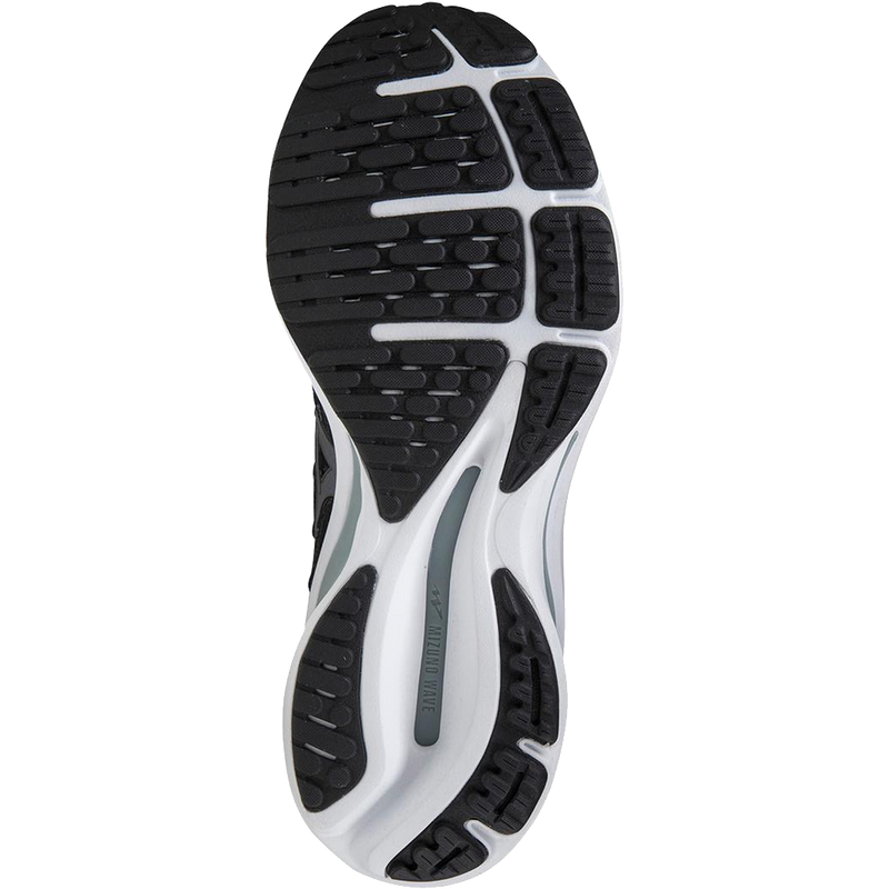 Men's Wave Rider 25 Waveknit, Mizuno Men's Wave Rider 25 Waveknit 9P9U-Obsidian/Quarry