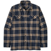 Patagonia Men's Long Sleeve Organic Cotton Fjord Flannel Shirt in NOLN-North Line: New Navy