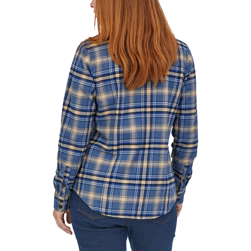 Women's Long Sleeve Midweight Fjord Flannel Shirt, Patagonia Women's Long Sleeve Midweight Fjord Flannel Shirt IFDB-Ice Fjord: Dolomite Blue