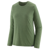 Patagonia Women's Long-Sleeved Capilene Cool Daily Shirt in SEGX-Sedge Green - Light Sedge Green X-Dye