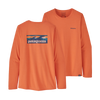 Patagonia Women's Long Sleeve Capilene Cool Daily Graphic Shirt in Tigerlily Orange